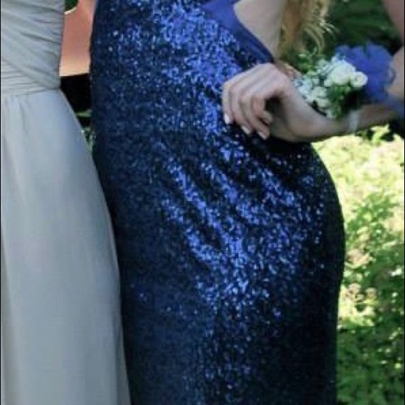 Aidan Mattox Sequin Open Back Gown AMETHYST - Picture 5 of 9